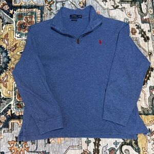 Polo by Ralph Lauren Men's Blue Quarter-Zip Sweater